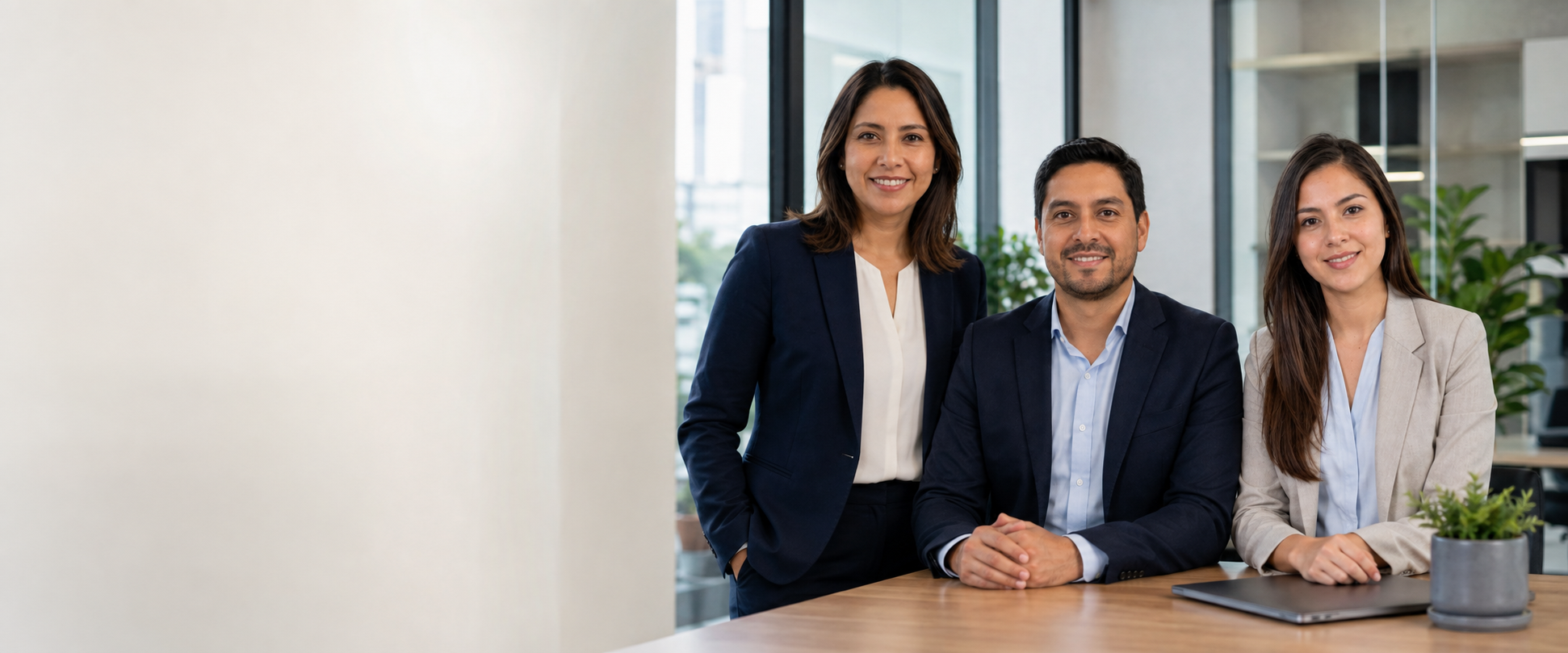 Equipo de ContaNova en su oficina